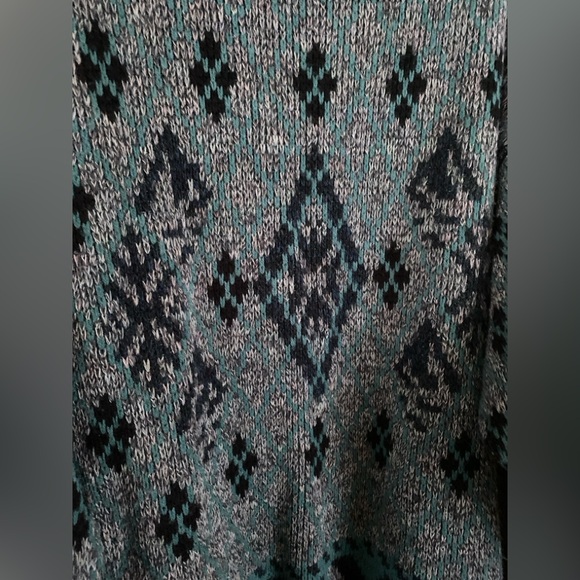 LONDON FOG Vintage Argyle Snowflake Wool Blend Grandpa Sweater - Picture 2 of 4